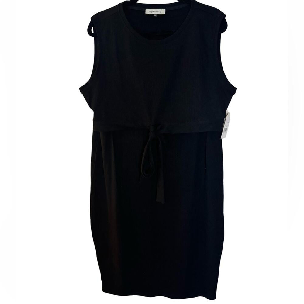 Angel Maternity Sleeveless Black Maternity and Nursing Tie Knot Dress Size XXL